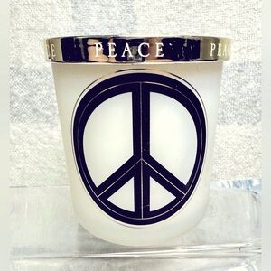 Ninety Six brand ‘Peace’ Frosted Glass Citron Pine & Balsam Scented Candle NWOT